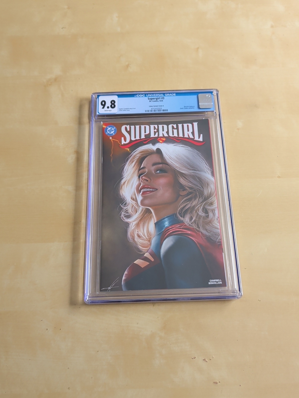 DC Comics Supergirl Comic Cover — Red, Blue, Blonde